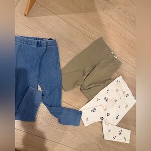 H&M girls leggings 3 pack